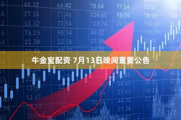 牛金宝配资 7月13日晚间重要公告